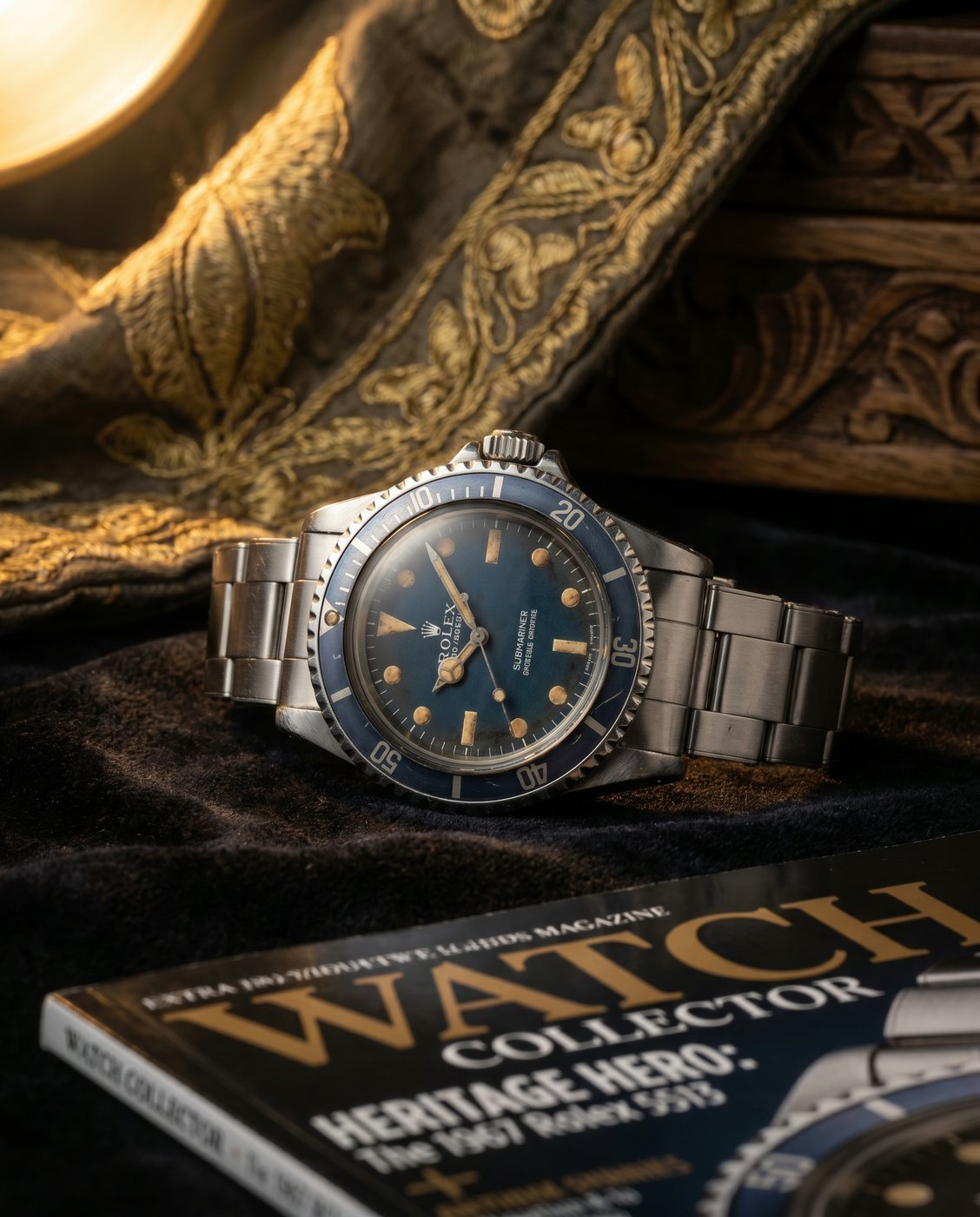Vintage Rolex Submariner 5513, 1967 — full set featured eser